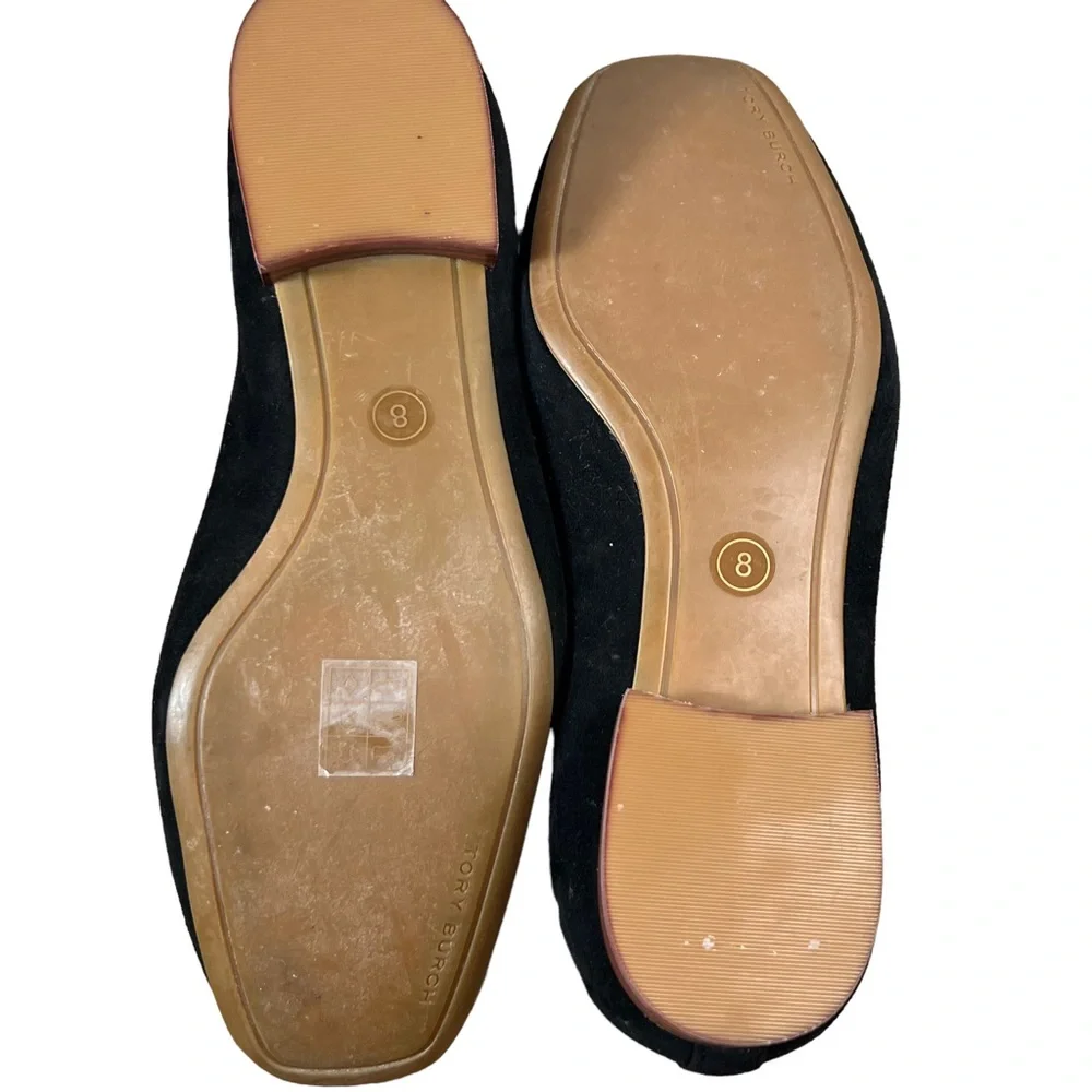 Tory Burch Black Suede Loafers - Picture 6 of 7